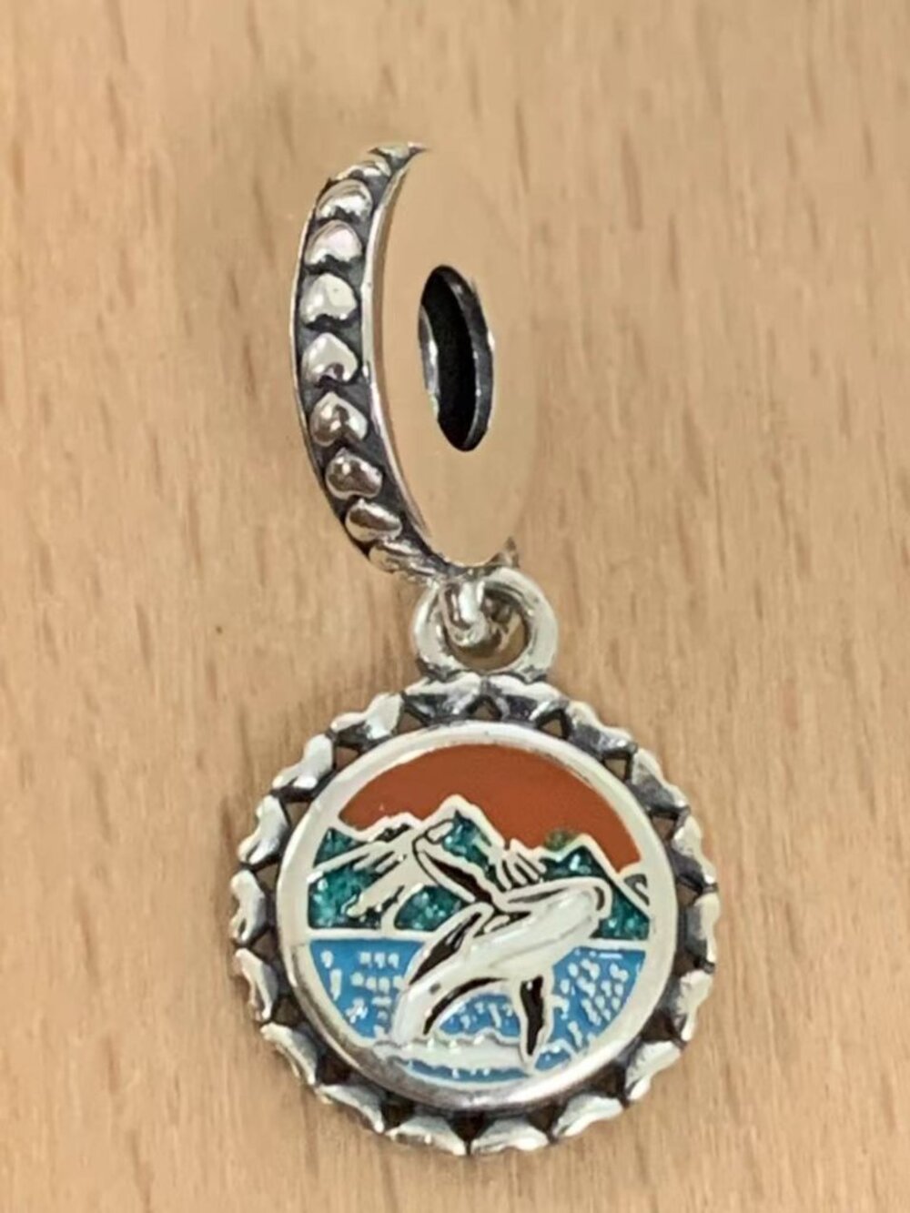 Pandora Maui whale Travel Dangle Charm Pendant, S925 Silver Bracelets